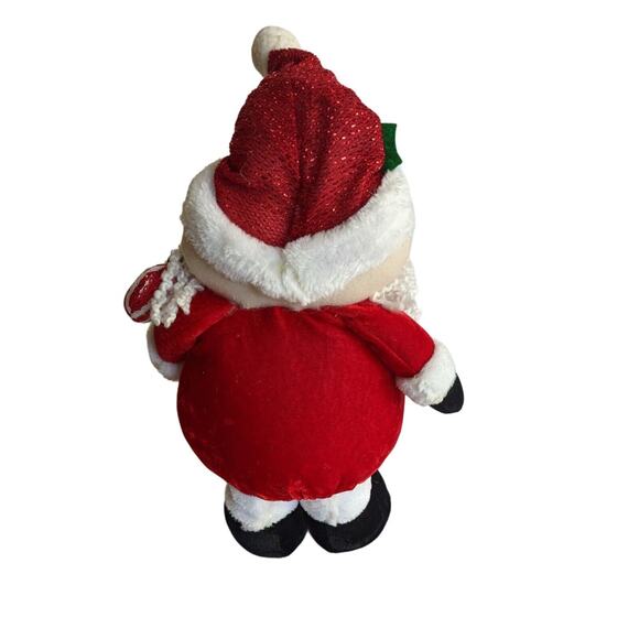 Standing Santa Claus Tall 23" Plush Merry Christmas Stuffed Decoration Holiday - Picture 5 of 6